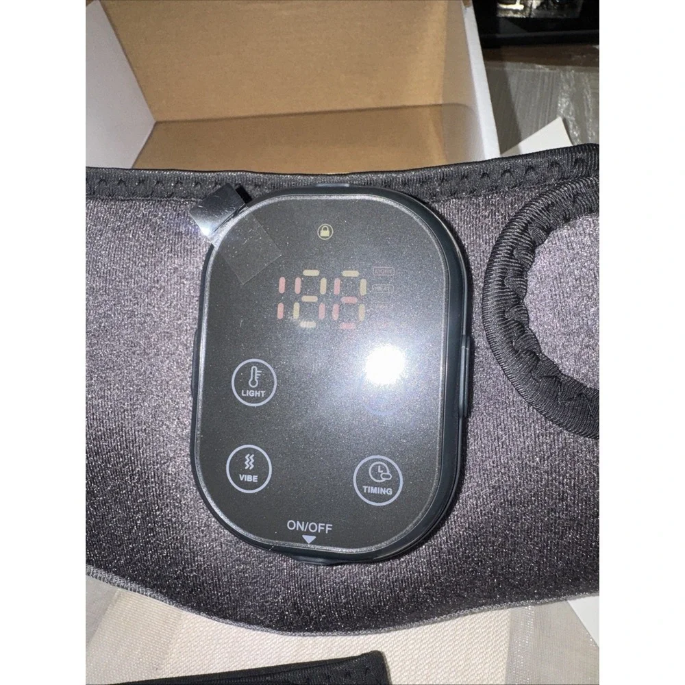 Becanna Knee Massager with Heat & Vibration, Heated Knee Brace for Relaxation,